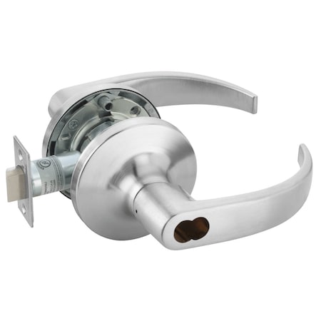 Yale Grade 1 Entry Cylindrical Lock, Pacific Beach Lever, LFIC 6-Pin Less Core, Satin Chrome Finish PB5404LN ICLC 626